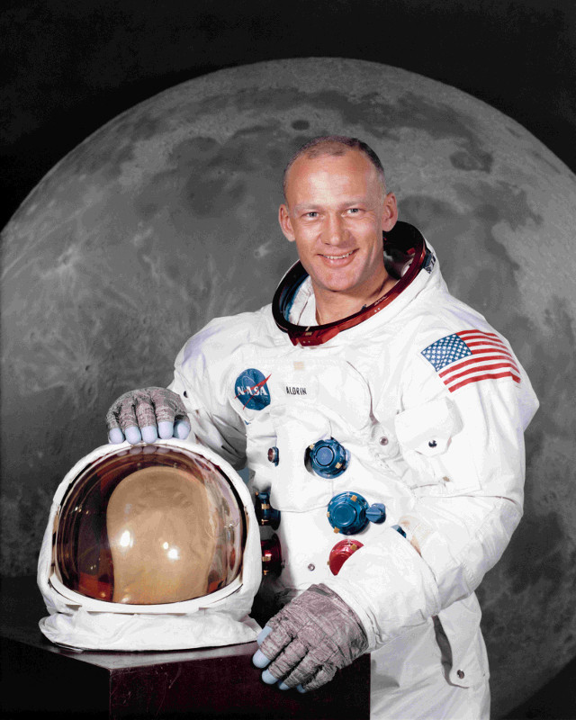 Buzz Aldrin pose